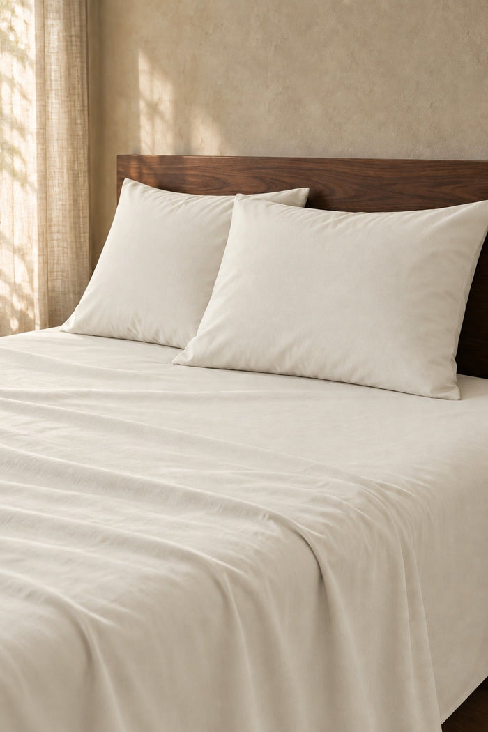 %100 Pamuk 2'li Yastık Kılıfı Seti 50x70 Krem